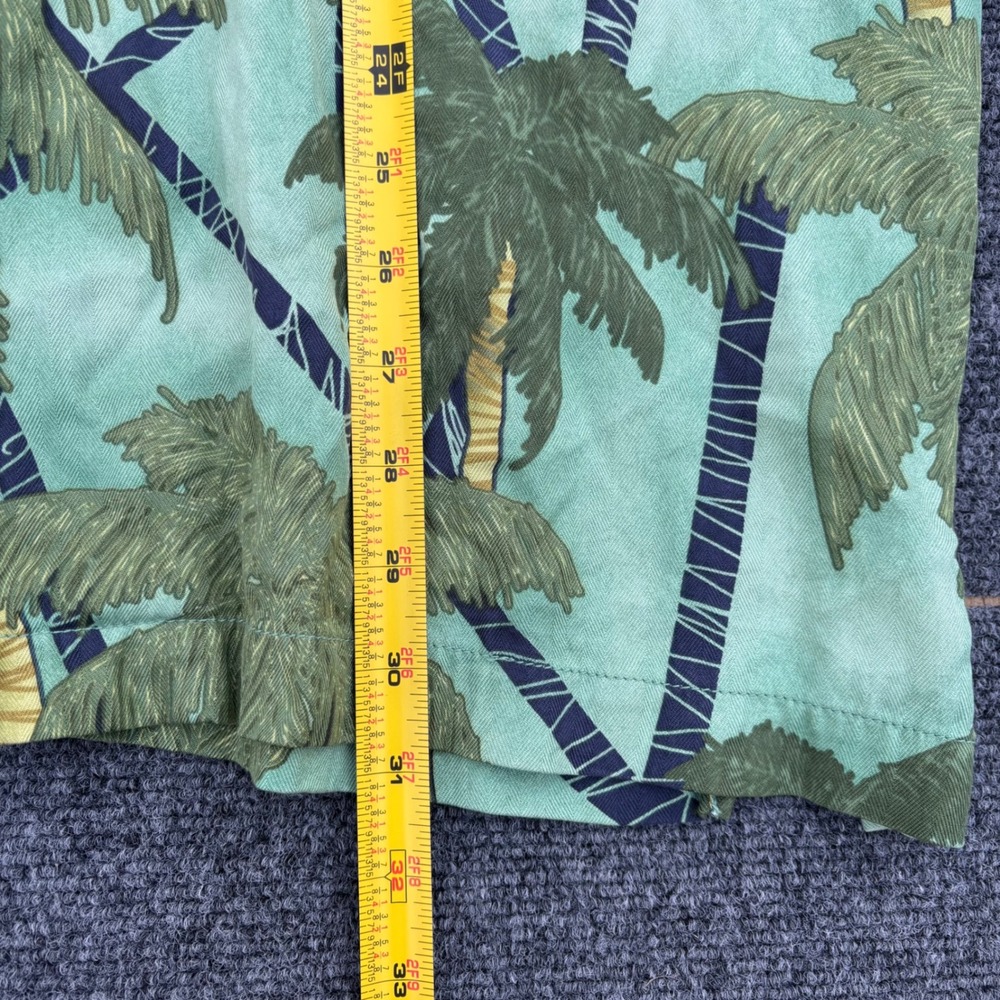 Tommy Bahama Mens XL Silk Palm Tree Tropical Loop Collar Shirt Short Sleeve - Picture 5 of 7